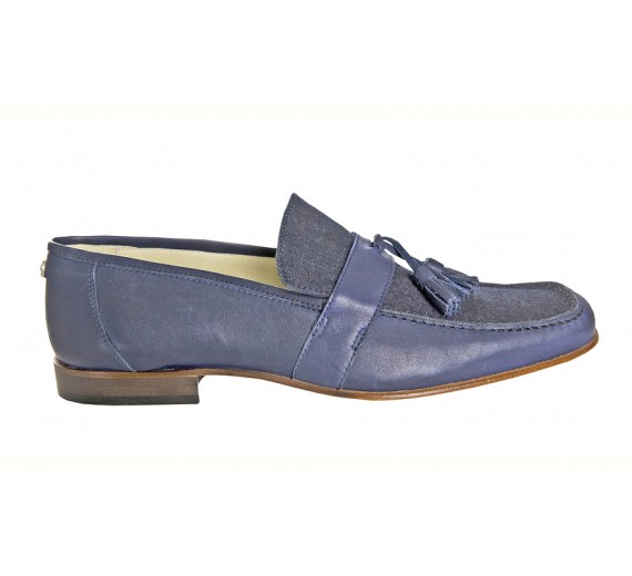 Suede Loafer, Navy